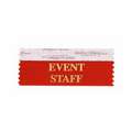 Event Staff Award Ribbon w/ Gold Foil Print (4"x1 5/8")